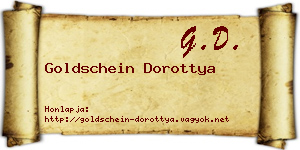 Goldschein Dorottya névjegykártya